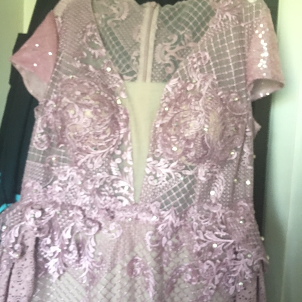 Mauve Gown with a train. Beautiful Gown